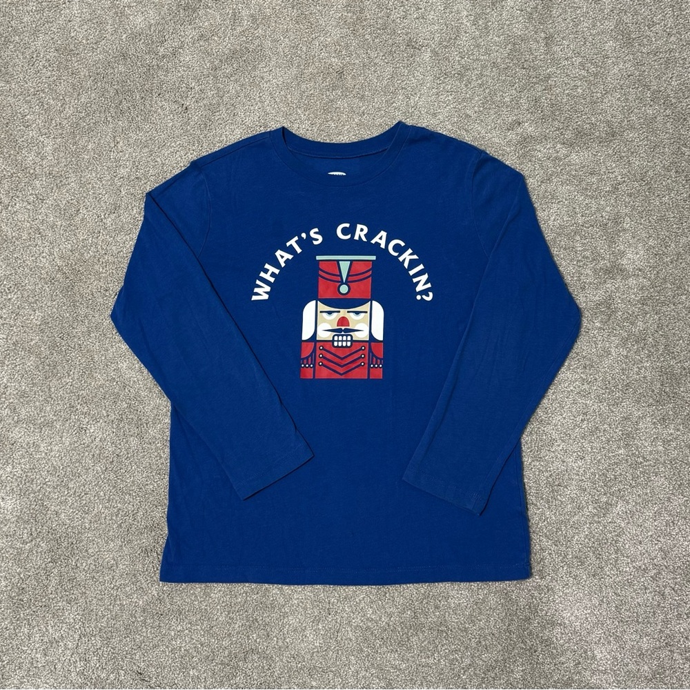“What’s Crackin” Nutcracker Long-sleeved T-shirt L 10/12